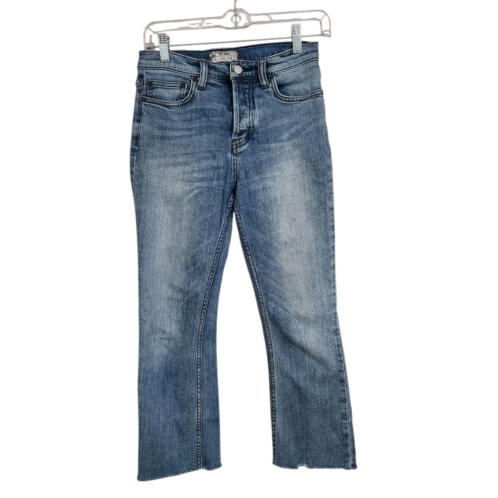 Free People Fray Hem Cropped Jeans, SZ 26